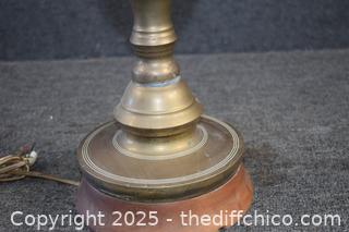 Brass 33in Tall Lamp-needs cord