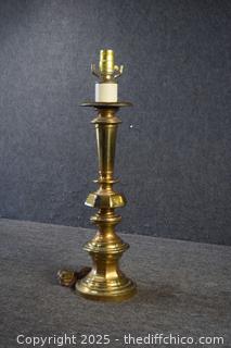 Working Heavy Brass 22in tall Lamp