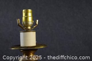 Working Heavy Brass 22in tall Lamp
