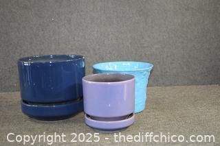 3 Plant Pots