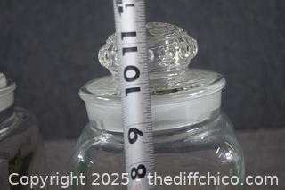 3 Glass Canister with lids