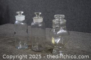 3 Glass Canister with lids