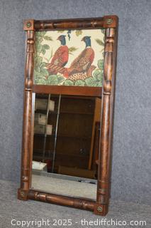 Wall Mounted Pheasant and Mirror - 15in x 28 1/2in