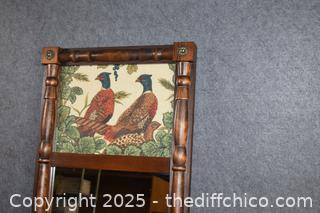 Wall Mounted Pheasant and Mirror - 15in x 28 1/2in