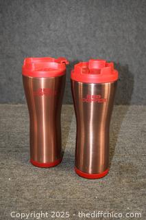 2 Red Copper Magnetic Bottom Cups