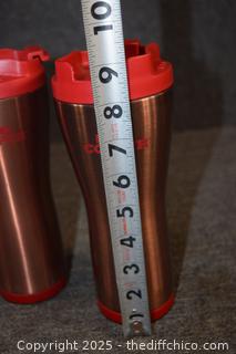2 Red Copper Magnetic Bottom Cups