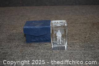 Laser Art "We Support our Troops" - 2in x 3in