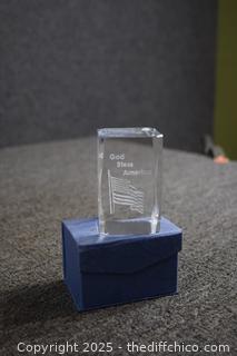 Laser Art "God Bless America" - 2in x 3in