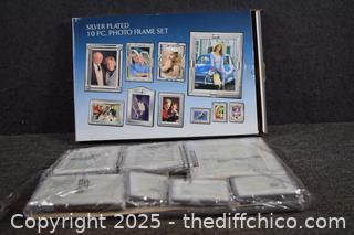 NIB Silver Plate Frame Set