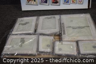 NIB Silver Plate Frame Set