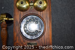 Wall Hanging Vintage Style Phone - 8in x 18in