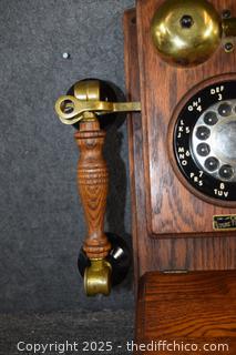 Wall Hanging Vintage Style Phone - 8in x 18in