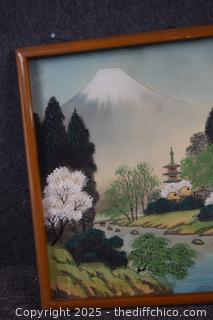 Framed Oriental Scene-Looks Original - 18in x 15in