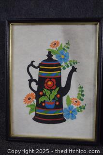 2 Framed Felt Art - 10in x 15in