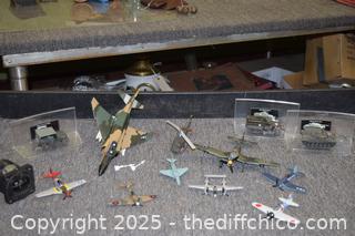Military Airplanes, Vehicles and More-Metal Collectibles