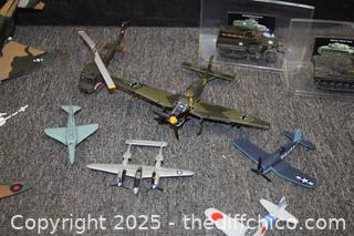 Military Airplanes, Vehicles and More-Metal Collectibles
