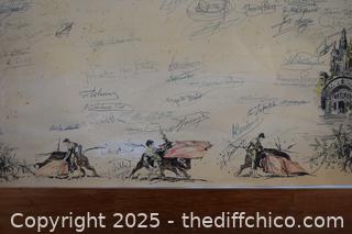 Framed Signed Rodeo Sing?-23in x 32in