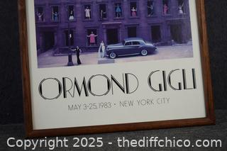 Framed 1960 Girls in the Window by Ormond Gigle-24in x 30in
