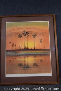 Framed Signed and Number Origianl-22in x 27