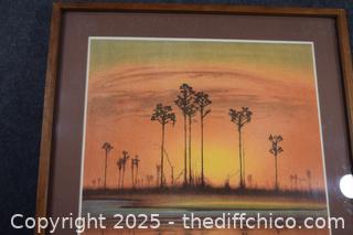 Framed Signed and Number Origianl-22in x 27