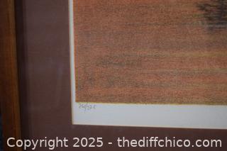 Framed Signed and Number Origianl-22in x 27