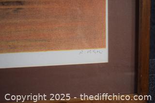 Framed Signed and Number Origianl-22in x 27