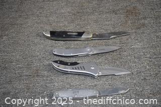 4 Knives-Buck, Kershaw and Smith and Wesson