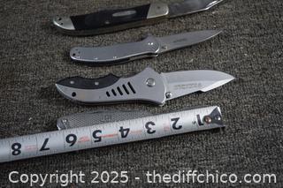 4 Knives-Buck, Kershaw and Smith and Wesson