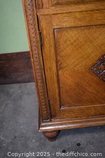 Vintage Oak Hutch/Secretary-52in x 20in x 94in - more info below