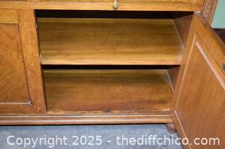Vintage Oak Hutch/Secretary-52in x 20in x 94in - more info below