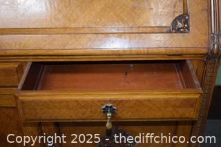 Vintage Oak Hutch/Secretary-52in x 20in x 94in - more info below