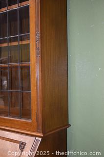 Vintage Oak Hutch/Secretary-52in x 20in x 94in - more info below