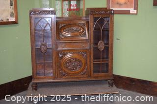 Vintage Secretary Side by Side=49 1/2in x 15 1/2in x 50 1/2in-more info below
