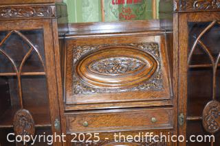 Vintage Secretary Side by Side=49 1/2in x 15 1/2in x 50 1/2in-more info below