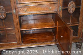 Vintage Secretary Side by Side=49 1/2in x 15 1/2in x 50 1/2in-more info below