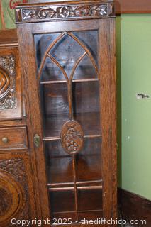 Vintage Secretary Side by Side=49 1/2in x 15 1/2in x 50 1/2in-more info below