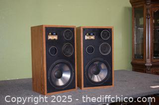 Pair of Acoustic Speakers Series 660-15in x 11 1/2in x 27in-10in speakers