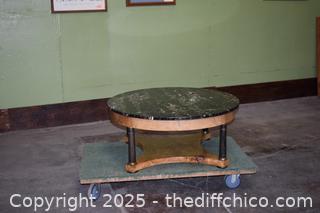 Marble Top Coffee Table-38in dia x 17in -more info below