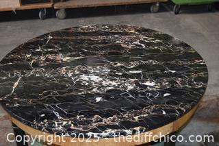 Marble Top Coffee Table-38in dia x 17in -more info below