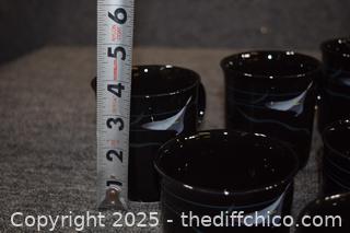Setting for 4 Mikasa Galleria-Opus Black Dishes