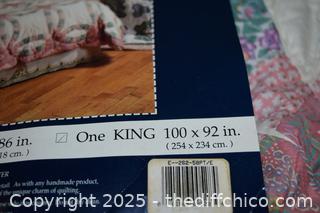 King Rose Wedding Ring Quilt plus 2 shams-100in x 92in