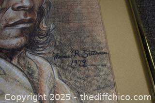 Framed Signed and Dated Original-14in x 18in