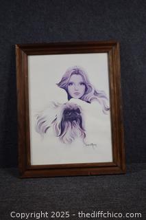 Framed Sara Moon Print-15in x 19in