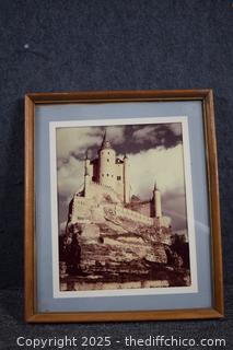 Framed Castle Photo-11in x 13in