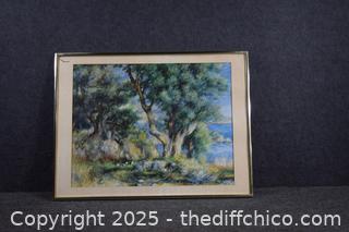 Framed Original-24in x 18in-broken corner glass