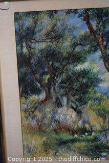 Framed Original-24in x 18in-broken corner glass