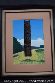 Framed Totem Pole Art