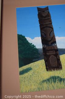 Framed Totem Pole Art