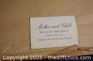 Framed Mother and Child-20in x23in