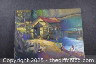 Vintage Chico State Art Class-32in x 24in